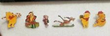 Disney Winnie the Pooh 100 Acre Collection Christmas Series Enamel 6 Pin Set VNT picture