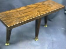 Vintage MCM with Marked Gerber Solid Wood Legs and Brass Accents Wood Shelf picture