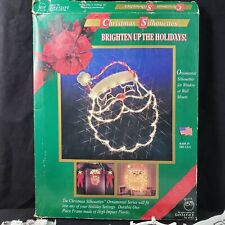 Markee Products Christmas Silhouette Light Up Santa Face 1996 Vintage Open Box picture