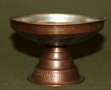 Vintage hand made pedestal copper bowl picture