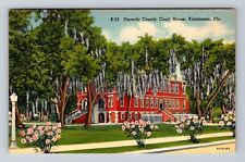 Kissimmee FL-Florida, Oswceola County Court House, Antique Vintage Postcard picture