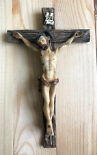 Old Vintage Jesus Christ Wooded Hanging  6.75 X 4 Inches picture