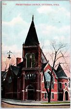 VINTAGE POSTCARD THE PRESBYTERIAN CHURCH LOCATED AT OTTUMWA IOWA c. 1910  (RARE) picture