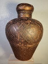 Antique Asian Handcrafted Copper Tin Container 12.5