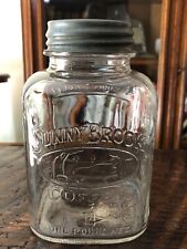 Vintage SUNNY BROOK COFFEE Jar Clear Glass - Excellent Condition picture