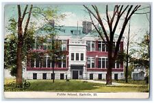 Earlville Illinois Postcard Public School Exterior Building 1908 Vintage Antique picture