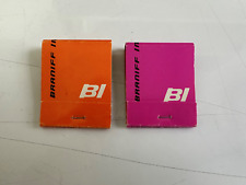 *Lot of 2* Braniff International Airlines Multicolors 2 Matchbook Matches Unused picture