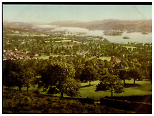 England. Lake District. Windermere, from Orrest Head. Vintage Photochrome by P picture