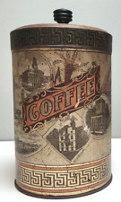 Antique Coffee Tin Canister  Thomas Wood Co Importers and Roasters Boston picture