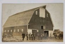 Antique RPPC Barn With Men And Animals On The Farm Letter About Daily Farm Life  picture