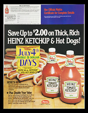 1984 Heinz Tomato Ketchup & Hot Dogs Circular Coupon Advertisement picture