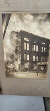 Rare Historical Vintage Cabinet Photo Cumberland MD City Hall Fire March 14 1910 picture