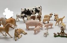 Lot Of 17 SCHLEICH Farm Animals Collectible Toys Horses Cows Pigs Sheep Etc. picture
