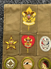 1920's/30's Boy Scout Sash 24 Merit Badges RARE Eagle Scout Patch picture