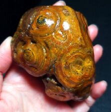 TOP 156G Natural Mongolia Gobi Eye Agate Crystal Stone Mineral Collection QC76 picture