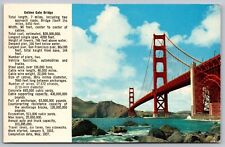 San Francisco California Golden Gate Bridge Chrome Cancel WOB Postcard picture