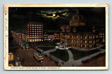 c1923 Postcard Lexington KY Moonlight Night View Fayette Court House picture