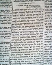 Bleeding KANSAS-NEBRASKA ACT Western Expansion Slavery Question 1854 Newspaper   picture