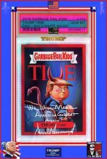 Donald Trump Auto GPK TIME COVER HOLOGRAPHIC 11X17 inch 1/1 DNA Custom Signature picture