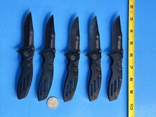Lot Of 5 Smith Wesson Extreme Ops Black Pocket Knife Combo Edge SWA24S.   #162A picture