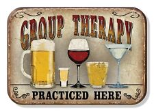Group Therapy Practiced Here Wine Beer Martini Ice Box Refrigerator Magnet picture
