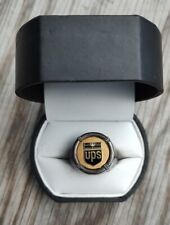 Vintage 1990s United Parcel Service Sterling 10k Logo Employee Award Ring picture