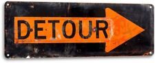 Detour Street Retro Vintage Rustic Highway Garage Shop Wall Decor Metal Tin Sign picture
