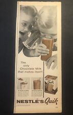 1950’s Nestle Quick Chocolate Milk Colored Magazine Ad picture