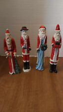 Lot Of 4 Vintage Pencil Slim Santa Clause Figurines Christmas Decor 8