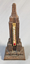 Vintage Empire State Building - Metal Souvenir Thermometer - 1248 ft -NYC, 5.25