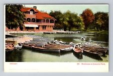 Chicago IL-Illinois, Boathouse at Lincoln Park, Vintage Postcard picture
