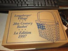 VTG Longaberger Village 20th Century Basket 1st Edition 1997 Box 2 SIGNATURES picture