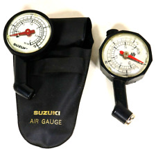 suzuki motorcycle vintage tire gauge 2 gauges 1 pouch read condition for parts picture
