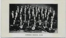1916 Carnegie Musical Club Postcard Men with Mandolins Guitars Violins picture