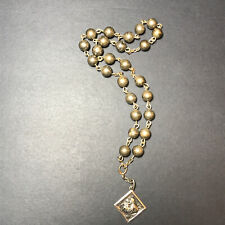 Vintage St. Saint Anthony of Padua Chaplet Rosary Steel Metal Beads 9.5