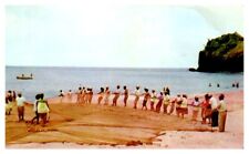 Hukilau fishing invented by the ancient Hawaiians Hawaii Postcard Posted 1960 picture