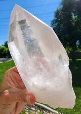 XL Quartz Lemurian Crystal Natural Point Brazil 2lbs 1.4oz. picture