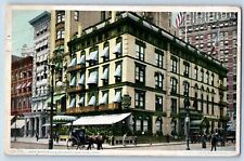 Brooklyn New York Postcard Cafe Martin Old Delmonico Building Horse Carriage1909 picture