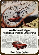 1973 Salvador Dali & DATSUN 610 Wagon Vintage-Look DECORATIVE REPLICA METAL SIGN picture