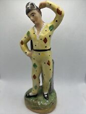 Very RARE Antique Staffordshire HARLEQUIN FIGURE Circa 1890 BY THOMAS PARR picture