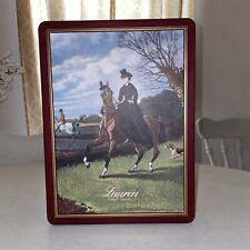 RALPH LAUREN Vintage Victorian Equestrian Hunting Hinged Tin Metal Box England picture
