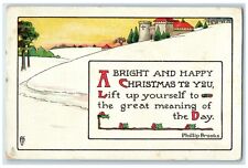 1913 Christmas Phillip Brooks Tuck's Christmas Seal Stamp Tied Antique Postcard picture