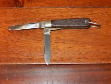 VINTAGE KUTMASTER 2 BLADE STOCKMAN FOLDING POCKET KNIFE MADE IN UTICA NY USA picture