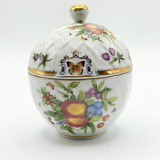 I. Godinger & Co. Yorkshire Fruits and Butterflies Covered Round Sugar Bowl Lid picture