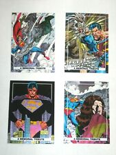 1992 Doomsday Death of Superman MEMORIAL TRIBUTE SPECTRA FOIL INSERT 4 CARD SET picture