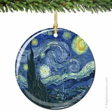 Starry Night Van Gogh Porcelain Ornament - Decoration Christmas Art Gift picture