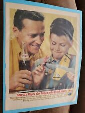 1962 print ad -Pepsi Cola soda pop Cute boy airplane Dad Magazine Advertising picture
