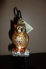 Old World Christmas Glass Wise Old Owl Ornament picture
