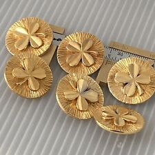 auth vTg CHANEL BOUTIQUE button 3D Gold Clover Embossed 25mm for jacket coat picture
