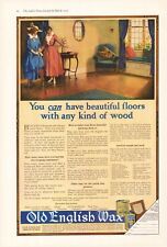 1917 OLD ENGLISH FLOOR WAX & SCRANTON LACE LG FORMAT 11x15 MAGAZINE ADS picture